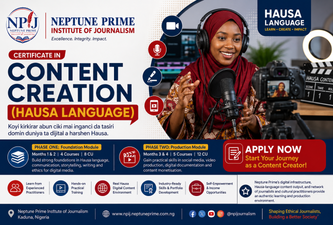 Certificate in Content Creation Hausa