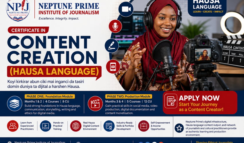 Certificate in Content Creation Hausa